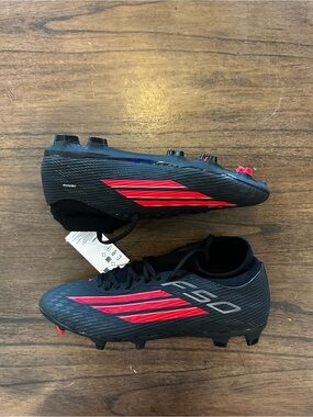 Adidas F50 League Mid FG/MG Soccer Cleats Black Red Men’s 8 NWT No Box
